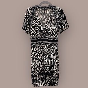 BCBGMAXAZRIA dress, black and white print, sz XS, worn twice only